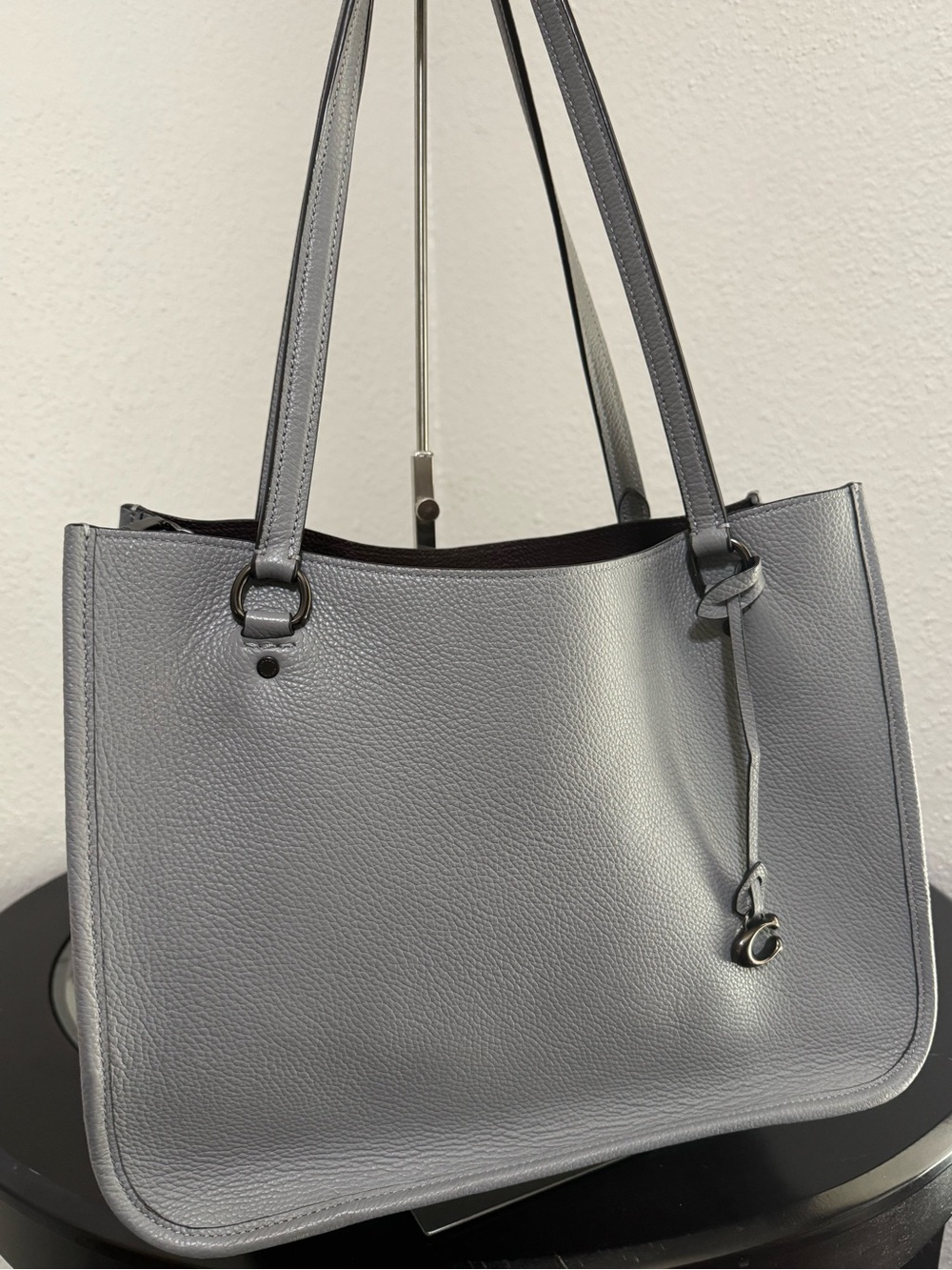 Coach Tyler Carryall Gray pebbleLeather Tote Bag